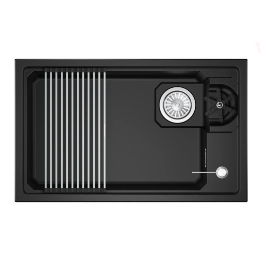 Кухонная мойка GRANULA KITCHEN SPACE RINZER кварц (7309RU, ШВАРЦ)