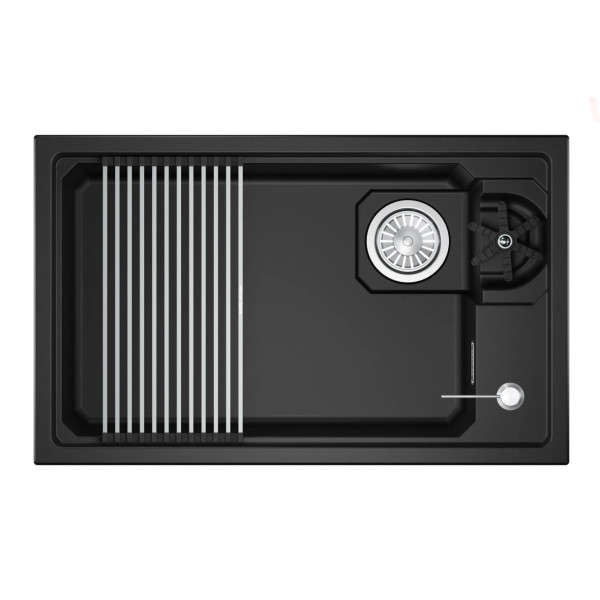 Кухонная мойка GRANULA KITCHEN SPACE RINZER кварц (7309RU, ШВАРЦ)