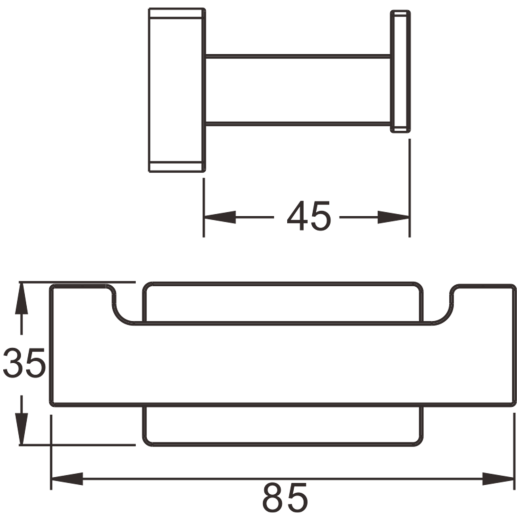 Крючок двойной BELZ (B90405-2)