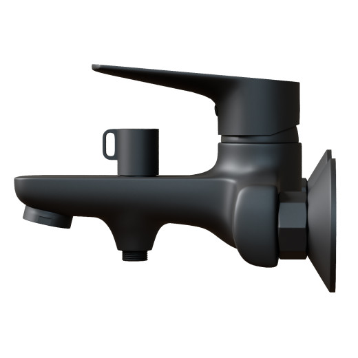 Смеситель для ванны 35k MIXLINE МЛ14-01 (ML14-01BL) ЧЕРНЫЙ (556603)