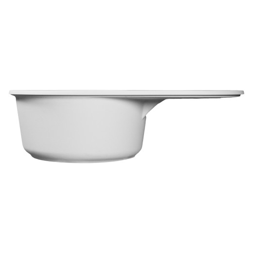 Мойка MIXLINE МЛ-ГМС105 (ML-GMS105) СТАНДАРТ овальная с крылом, белый (331), 740*460*190мм (558121)