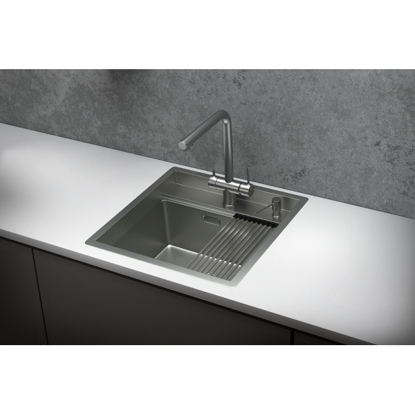 Кухонная мойка GRANULA Kitchen Space (5051, СТАЛЬ МАТОВАЯ)