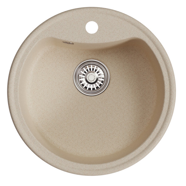 Мойкa MIXLINE ML-GM09 круглая, бежевая 510 мм глуб. чаши 190 (551800)