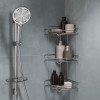 Полка трёхъярусная угловая Milardo Grid проволока стальная, хром (GRICC3CM44)