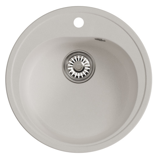 Мойкa MIXLINE ML-GM11 круглая  ультра-белая  (341) 500мм (глуб. чаши 180) NEW (551826)
