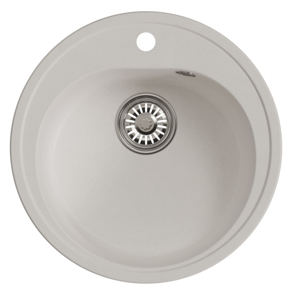 Мойкa MIXLINE ML-GM11 круглая ультра-белая (341) 500мм (глуб. чаши 180) NEW (551826)