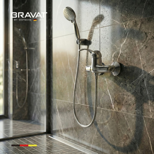 Настенный смеситель для душа BRAVAT (F6793924CP-01-SW)