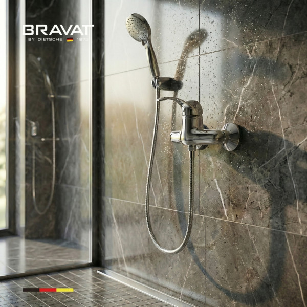 Настенный смеситель для душа BRAVAT (F6793924CP-01-SW)