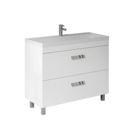 Тумба напольная Velvex Orlando 100 белый матовый под раковину rkCla.100-81 (Classica) (tn.ORL.CLA.100.2Y белый матовый)