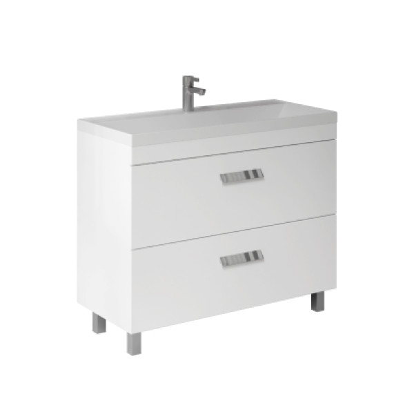Тумба напольная Velvex Orlando 100 белый матовый под раковину rkCla.100-81 (Classica) (tn.ORL.CLA.100.2Y белый матовый)