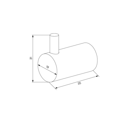 Комплект одинарных крючков IDDIS Petite сплав металлов, хром матовый (PET2SS2i41)