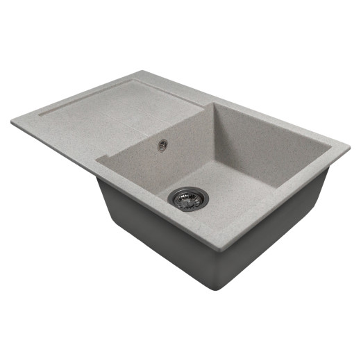 Мойка MIXLINE МЛ-ГМС107 (ML-GMS107) СТАНДАРТ с крылом, серый (310), 770*493*190мм (558132)