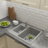 Мойка MIXLINE ML-GM21 двухчашевая, серая (310), 600*500*190мм (552014)
