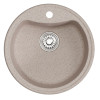 Мойкa MIXLINE ML-GM09 круглая песочная (302) 510 мм (глуб. чаши 190) NEW (551793)