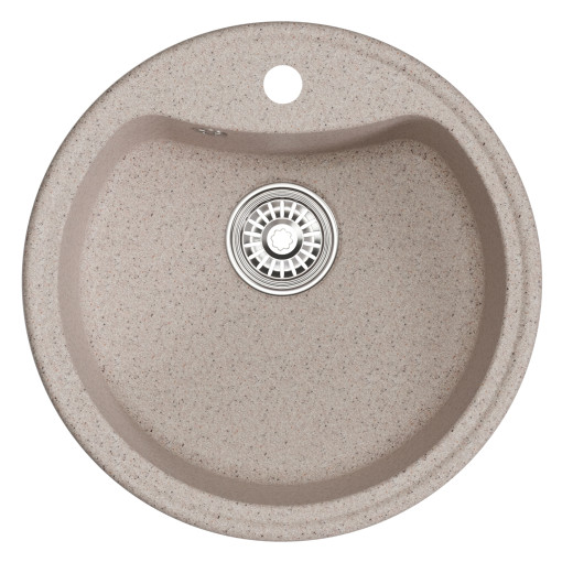 Мойкa MIXLINE ML-GM09 круглая  песочная (302) 510 мм (глуб. чаши 190) NEW (551793)
