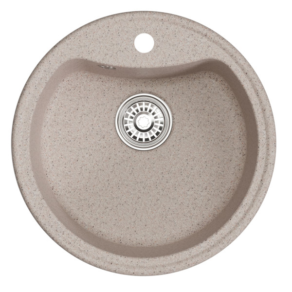 Мойкa MIXLINE ML-GM09 круглая песочная (302) 510 мм (глуб. чаши 190) NEW (551793)