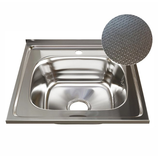 Мойка MIXLINE 50х50 (0,6) вып 3 1/2 16см с сифоном ДЕКОР (555228)