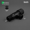 Кран угловой IDDIS Оптима Хоум (Optima Home) с отражателем, 1/2; 1/2, кран-букса, латунь, черный (910B0A6C2BLZ)