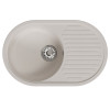 Мойка MIXLINE ML-GM16 овальная с крылом белая (331) 730*460*180мм NEW (551930)