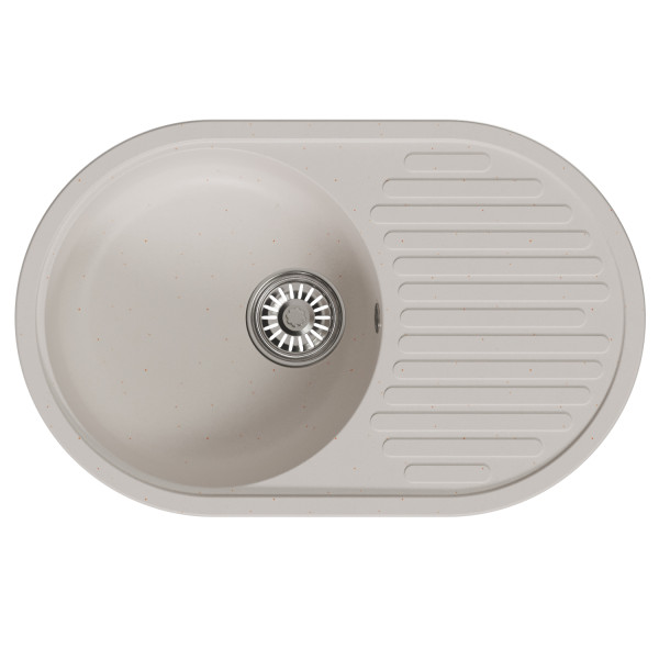 Мойка MIXLINE ML-GM16 овальная с крылом белая (331) 730*460*180мм NEW (551930)