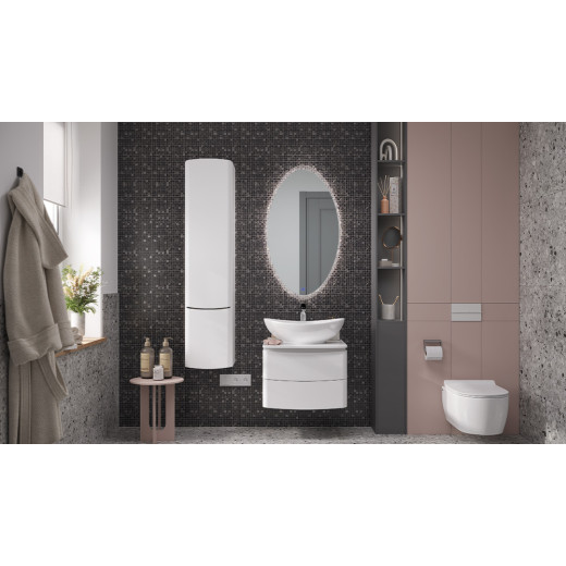 Тумба Velvex Luna 600-0-2 со столешницей навесная белый под раковину 7027A (tp.LUN.60.2Y)