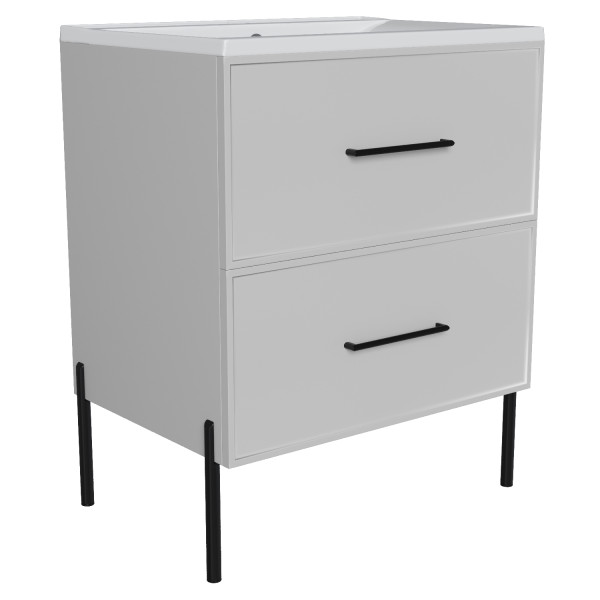 Тумба для ванной MIXLINE "ГАРМОНИЯ -65" светло-серый универсальная под раковину Нелли-65 (MIXLINE) (ПВХ) (558845)