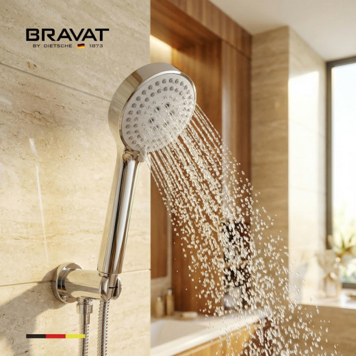 Лейка для душа цвет хром BRAVAT (D2255CP-SW)