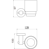 Стакан стеклянный с настенным держателем Savol (S-005658C)