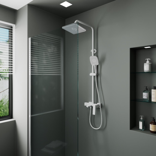 Душевая система с изливом RUSH Тира (Thira) (TR3635-50White)