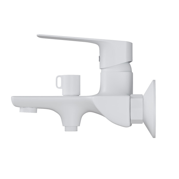 Смеситель для ванны 35k MIXLINE МЛ15-01 (ML15-01W) БЕЛЫЙ (556667)
