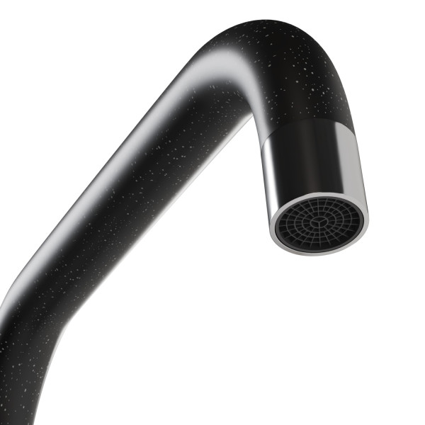 Смеситель для кухни MIXLINE ML-GS12 35к (308) черный высок. излив (550653)