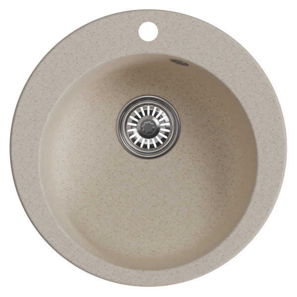 Мойкa MIXLINE ML-GM13 круглая бежевая (328) 495мм (глуб. чаши 200) NEW (551893)
