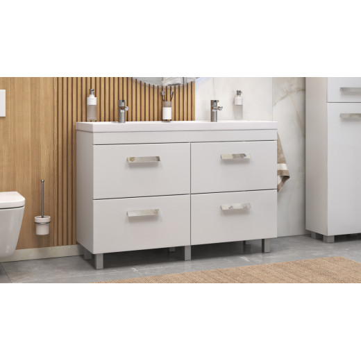 Тумба напольная Velvex Orlando 120 белый матовый под раковину rkCla.120-81 (Classica) (tn.ORL.CLA.120.4Y белый матовый)