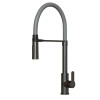 Смеситель для кухни 35k MIXLINE МЛНС-0402Г/MLSS-0402BL сер.гиб. излив магнит,п/гайку ЧЕРНЫЙ ГРАФИТ (556019)