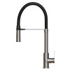 Смеситель для кухни 35k MIXLINE МЛНС-0402 (MLSS-0402) черный гибкий излив магнит, п/гайку САТИН (556020)