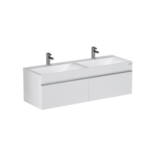 Тумба подвесная Velvex Pulsus 140 белая под раковину rkPUL.140-81 (Pulsus) (tp.PUL.PUL.140.2Y белый глянец)