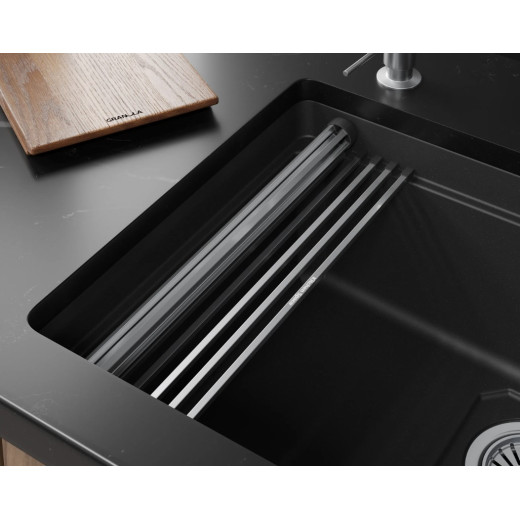 Кухонная мойка GRANULA KITCHEN SPACE RINZER кварц (5505RU, ЧЁРНЫЙ)