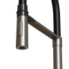 Смеситель для кухни 35k MIXLINE МЛНС-0402 (MLSS-0402) черный гибкий излив магнит, п/гайку САТИН (556020)