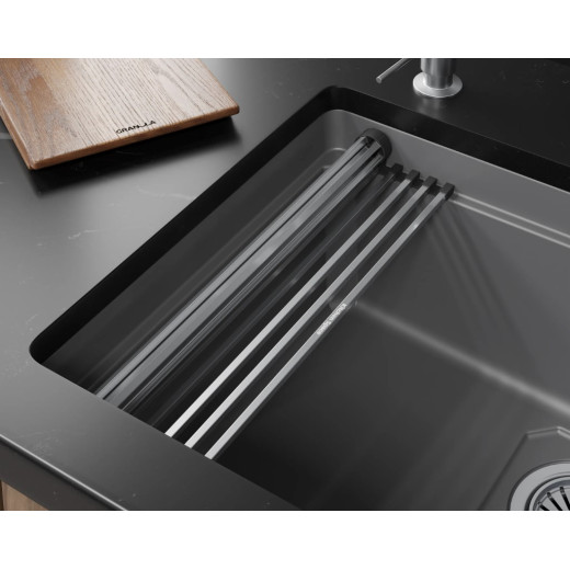 Кухонная мойка GRANULA KITCHEN SPACE RINZER кварц (5505RU, АЛЮМИНИУМ)