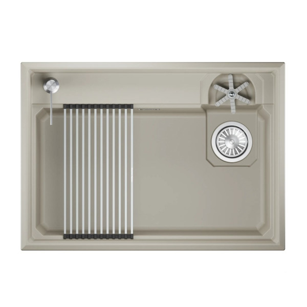 Кухонная мойка GRANULA KITCHEN SPACE RINZER кварц (7308R, КРЕМАН)