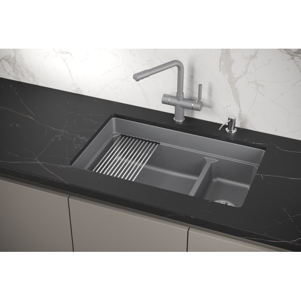 Кухонная мойка GRANULA Kitchen Space (7304U, АЛЮМИНИУМ)