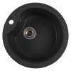 Мойкa MIXLINE МЛ-ГМС101 (ML-GMS101) СТАНДАРТ круглая, черный (308), 480 мм (глуб. чаши 190) (558080)