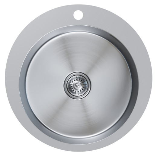 Мойка MIXLINE PRO настол.монтаж D50 (3,0) вып 3 1/2 круглая 20см с сифоном (сатин) (554768)