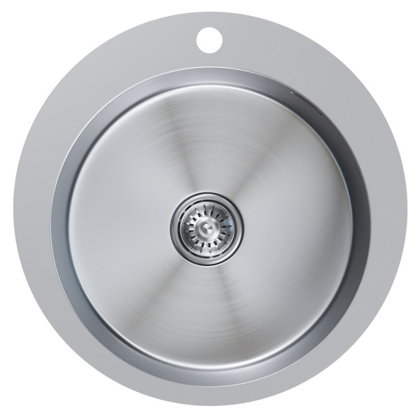 Мойка MIXLINE PRO настол.монтаж D50 (3,0) вып 3 1/2 круглая 20см с сифоном (сатин) (554768)