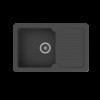 Мойка MIXLINE ML-GMS24 СТАНДАРТ с крылом, черный (308), 765*490*200мм (554875)
