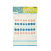 Коврик для ванной 1-ый Fixsen LOTUS, mix (розовый+синий+белый+серый), 50х80см (FX-8030W)