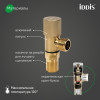 Кран угловой IDDIS Оптима Хоум (Optima Home) с отражателем, 1/2; 1/2, кран-букса, латунь, золото (910B0A6C2GDZ)