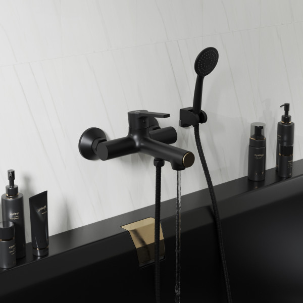 Смеситель для ванны 35k MIXLINE ML23-01 "Round Black" (550748)