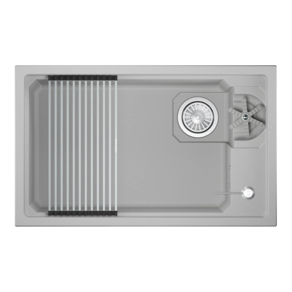 Кухонная мойка GRANULA KITCHEN SPACE RINZER кварц (7309RU, АРКТИК)