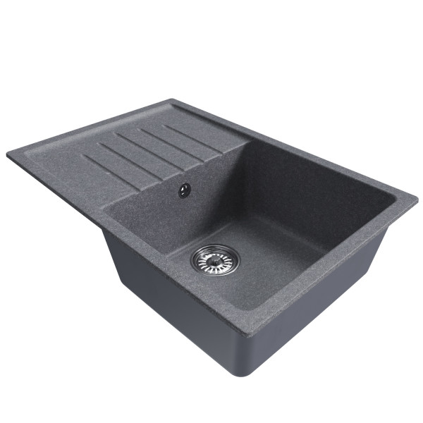 Мойка MIXLINE ML-GM19 с крылом графит (342) 750*495*200мм NEW (551988)